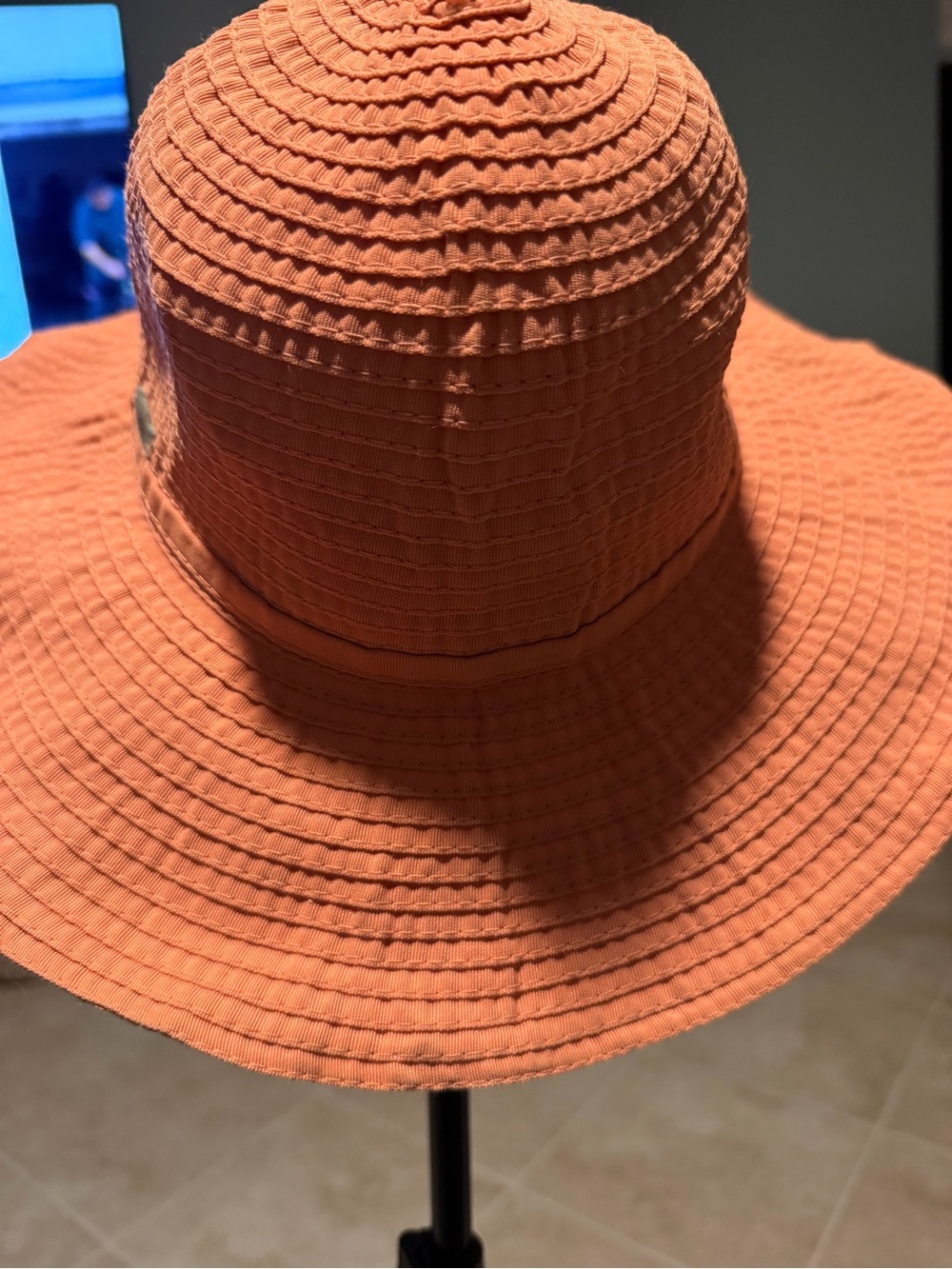 Women's Wide Brim Sun Hat in Orange
